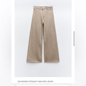 Zara Marine Straight High Rise Jeans